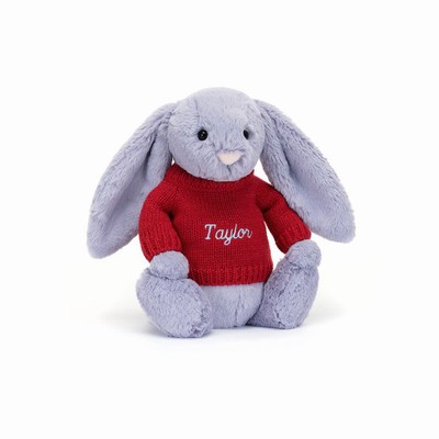 Jellycat Bashful Viola Conejo with Red Jumper | ZBNJ-12753